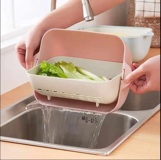 Washing & Draining Bowl | Innovative Kitchen Tool |Vegetable & Fruit Washing Strainer